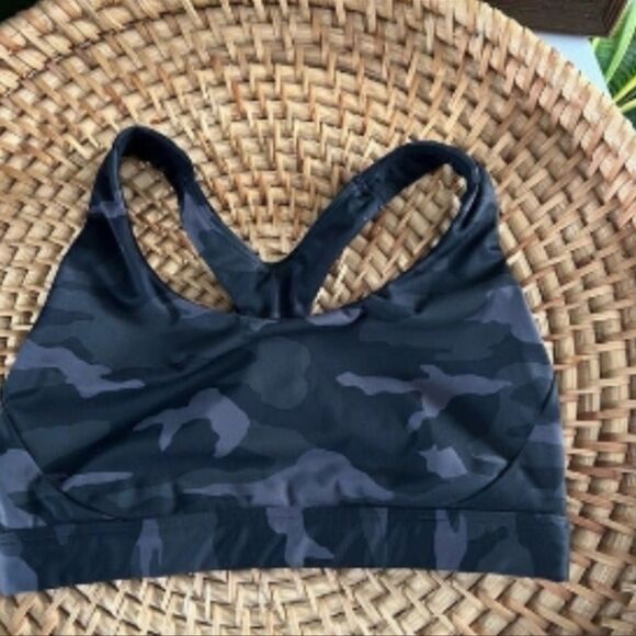 Athleta Camo Sports Bra - Black and Gray - Picture 4 of 6